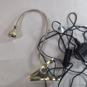 IKEA Jansjo Flexible Gooseneck Lamp Clip On Gold Light Clamp Articulating Spotl